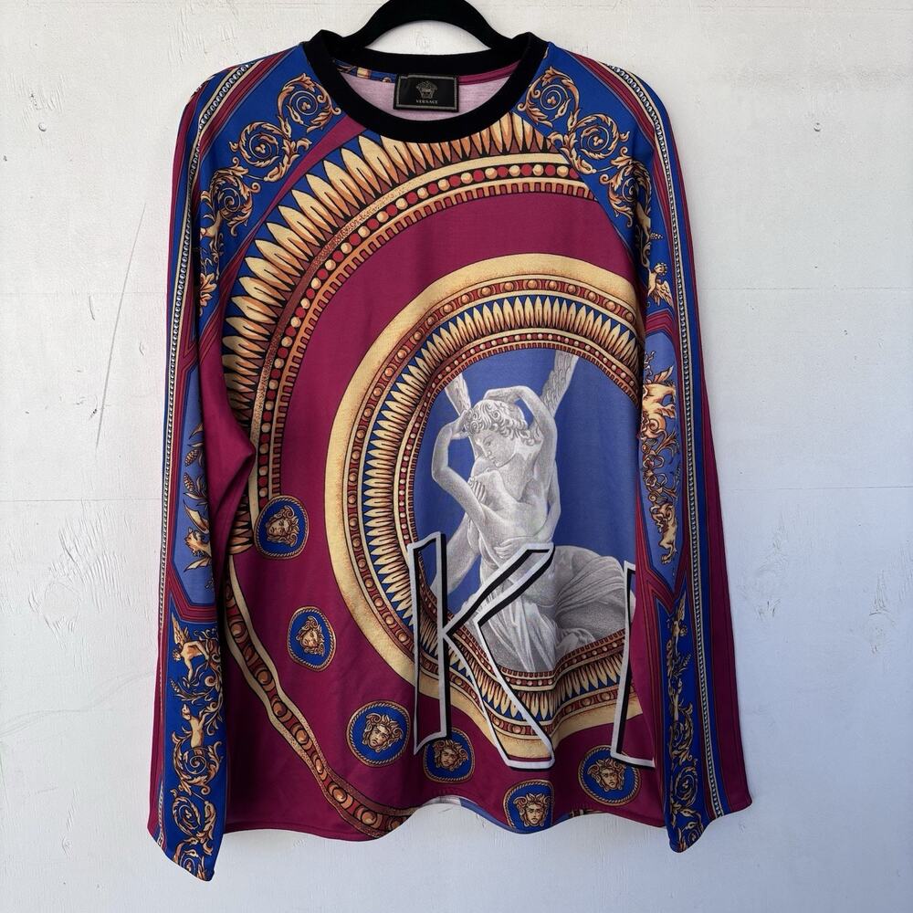 Versace x Kith Greco Tricot Crewneck Sweater Multicolor Sz L